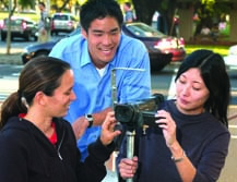 Digital film-makers with camera
