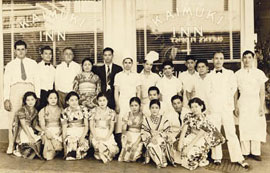 historic photo of Okinawan restaurant workers