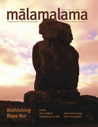 Malamalama cover with Rapa Nui Easter Island moai January, 2005 Vol. 30 No. 1