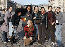 group shot of Paris study abroad participants