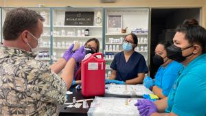 Pharmacy technician trainees at Molokai Drugs.