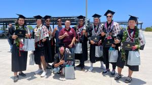 Hawai‘i Community College - Pālamanui automotive mechanics technology graduates and instructors.