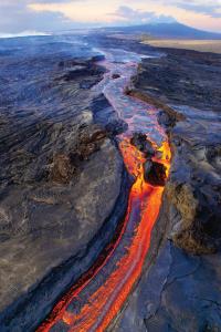 Lava flows from Pu'u 'O'o Crater on Kilauea. Credit: USGS.