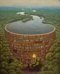 A reservoir of books