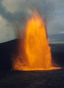 300m high fountain of the 1959 Kilauea eruption. Credit HVO, USGS.