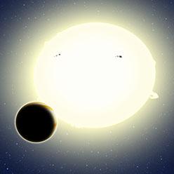 Artist's conception of the newfound planet, HIP 116454b, and its star. Courtesy CfA.