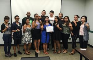 UH Manoa PRSSA students with faculty adviser.