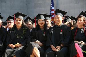 Happy graduates at UH West O'ahu commencement. 