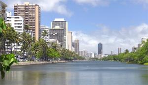 The Ala Wai Canal in Waikiki is part of the 19-square-mile Ala Wai watershed.