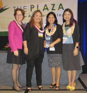 Dr. Christy Nishita, second from right, with Suzie Schulberg, Shannon Miyazaki and Ginger Mayehara.