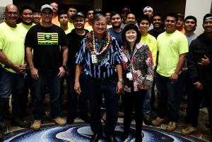 About two dozen of Hawaii CC Professor Gene Harada's current and former students were present.
