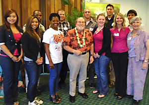 Group of students with Hawaii Governor Neil Abercrombie