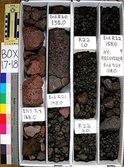 box of core samples