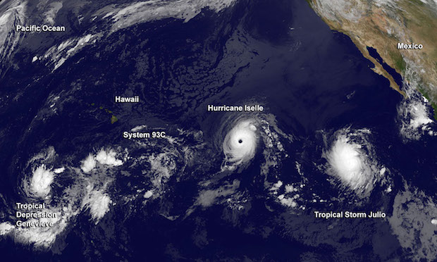 hurricanes over the Pacific 2014