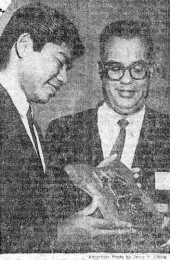 1964 newspaper clipping of award ceremony