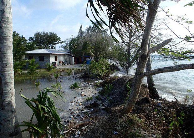 flooding of island home