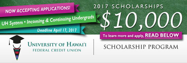 University of Hawaii Federal Credit Union scholarship promotional graphic