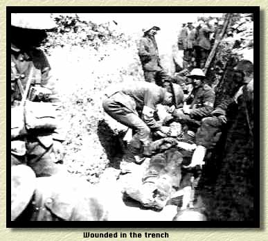 Wounded in the trench