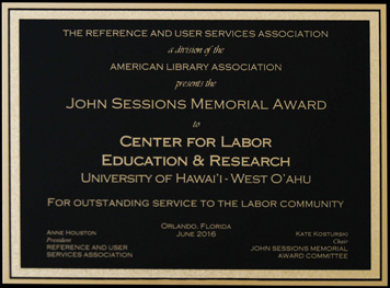 John Sessions Memorial Award 2016