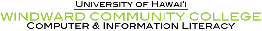 Windward Community College Computer & Information Literacy Graduation Requirement