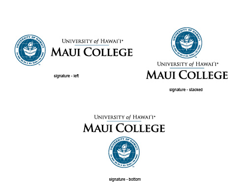 Examples of UH Maui College signatures