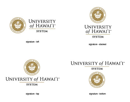 Examples of UH System signatures
