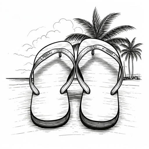 pair of sandals floating on top of a beach