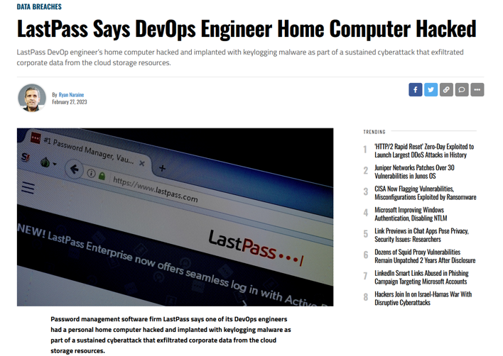 LastPass News Article