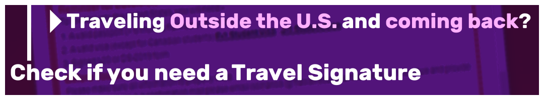 Travel Signature Request Page