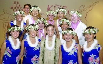 Supreme Court Justice Ruth Bader Ginsberg with hula halau