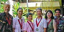 group with medals on