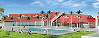artist's rendering of new building at Uh Hilo