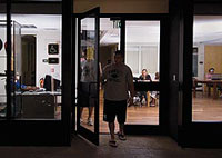 looking into the Nagatani Center for student athlete academic training