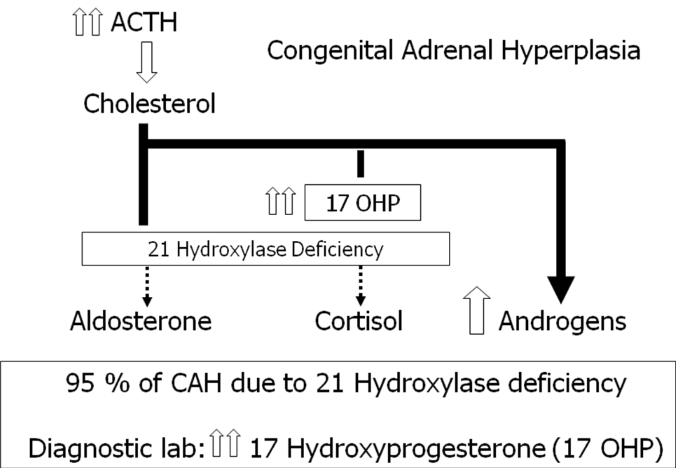 What are the causes of adrenal hyperplasia?