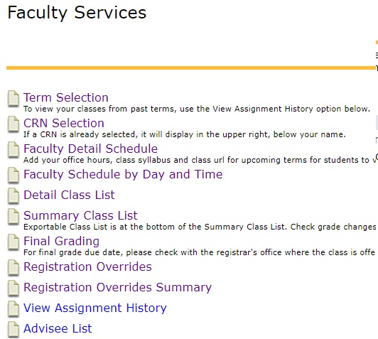 Faculty Services
