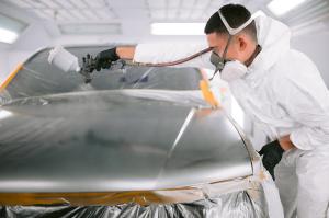 A student in the Auto Body Repair & Painting program, which will host a car show at Hawai'i CC Day. 
