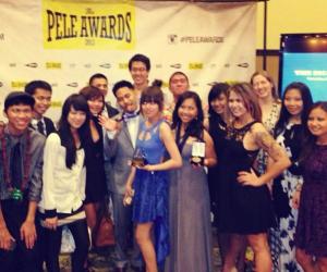 Honolulu CC CA students at the Pele Awards on April 27.