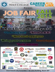 Maui College Job Fair Fall 2015