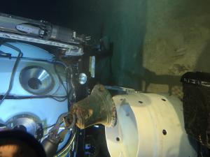 HURL submersibles recovered the I-400 bell. Credit: HURL/ University of Hawaii.