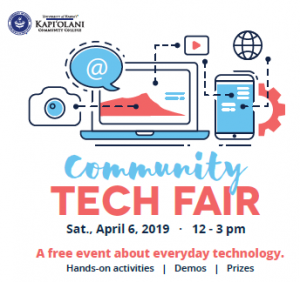 Kapiolani CC is holding a free tech fair on April 6.