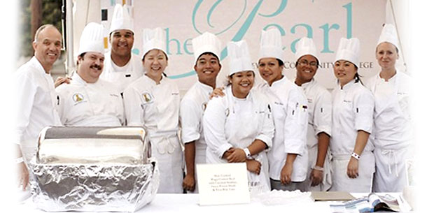 group of students in chef clothing