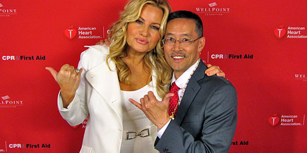 Alson Inaba and Jennifer Coolidge