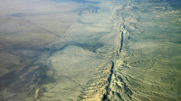 Aerial view of San Andreas Fault