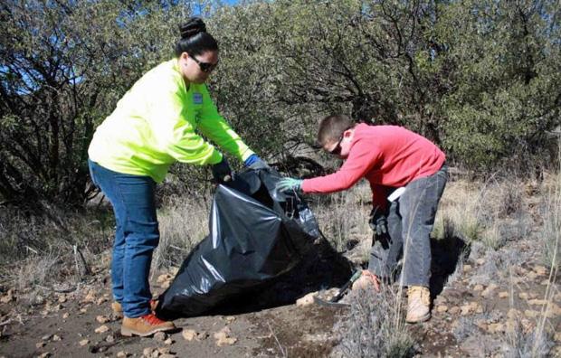 Volunteers removing invasive weeds on Maunakea
