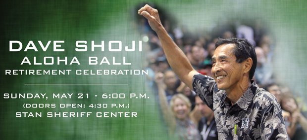 Dave Shoji with celebration information