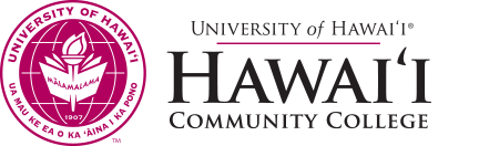 Hawaii Community College seal and nameplate