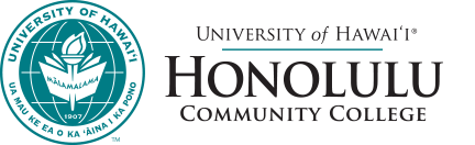 Honolulu Community College seal and nameplate