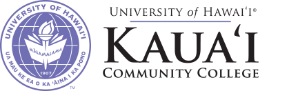 Kauai Community College seal and nameplate
