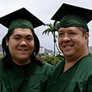 Like son, like father: Walking together at commencement