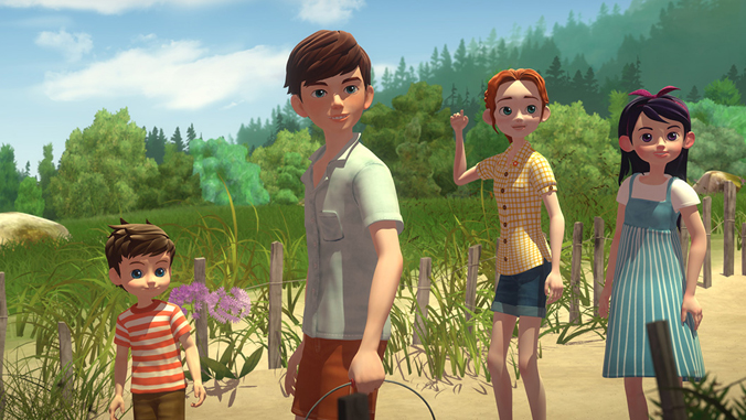 animated Alden children from The Boxcar Children